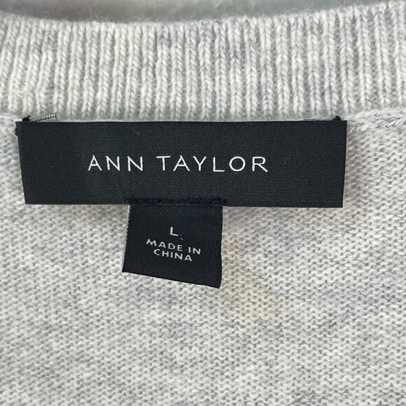 Ann Taylor Womens Large Side Button Sleeveless Sweater Wool Blend Knit Vest Top - Picture 6 of 10